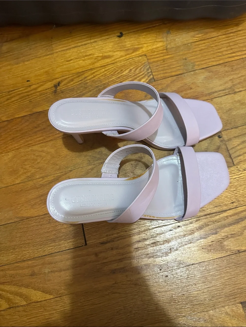 Women’s Pastel Lilac Double-Strap Block Heel Sandals
